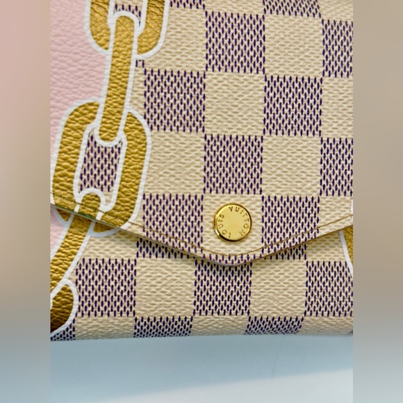 Louis Vuitton Limited Edition Nautical Damier Azur Portefeiulle Sarah Wallet - Picture 13 of 15